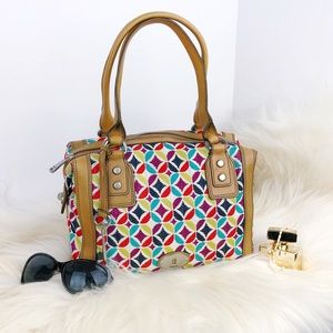 Fossil Marlow Satchel Leather Trim Large Satchel